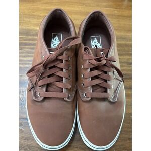 Vans New Men's Atwood Leather Brown Marshmallow Size 11 EUC